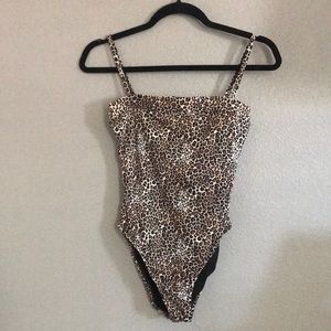 Leopard Print one piece swimsuit